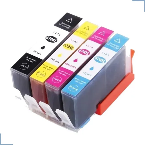 Kit 4 Cartucho Compatível 670xl Advantag 3525 4615 4625 5525