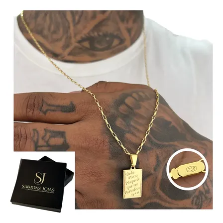 Corrente Masculina De Moeda Antiga Banhada A 20 Camada Ouro Corrente Dourado Com 70cm