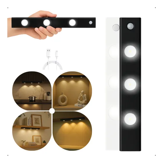 Luminária Inteligente Led 40cm C/ Sensor De Movimento