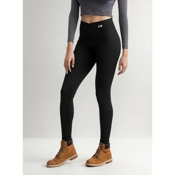 Pantalón De Licra Térmica Afelpado De Compresión Para Mujer 