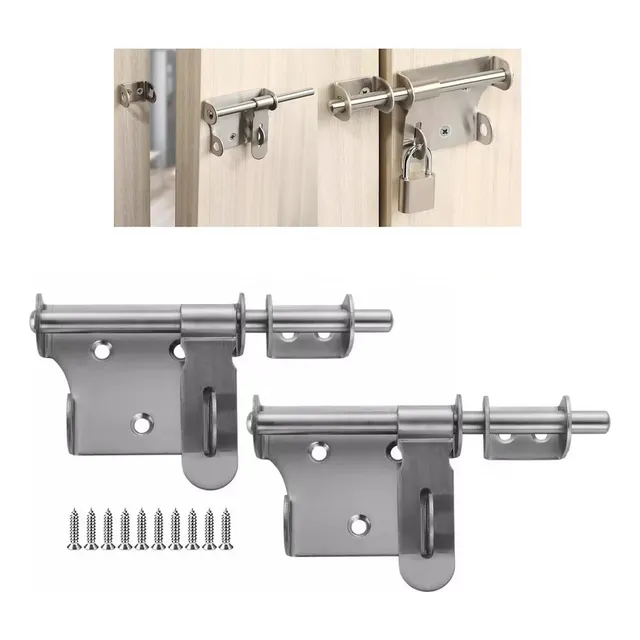 2pcs Picaporte Cerrojo Carcelero 16 Cm, Pestillo Para Puerta