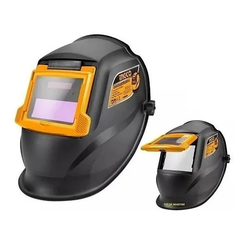Casco Careta Para Soldar Fotosensible Automatico Ingco Color Negro