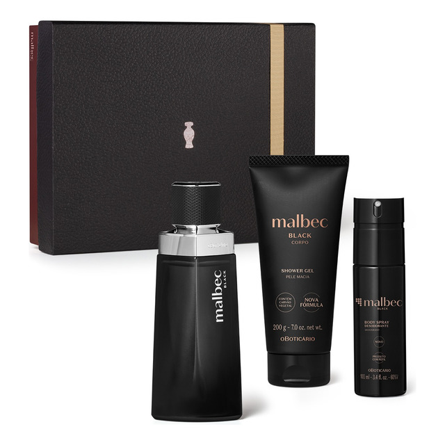 O Boticário Malbec Black Kit Presente O Boticário Malbec Black Kit Presente