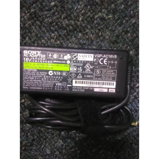 Fuente De Alimentación, Cargador Sony Vgp-ac16v8 16v 4a