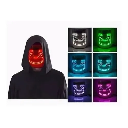 Máscaras Luz Led Halloween Marshmello Cosplay Disfraz