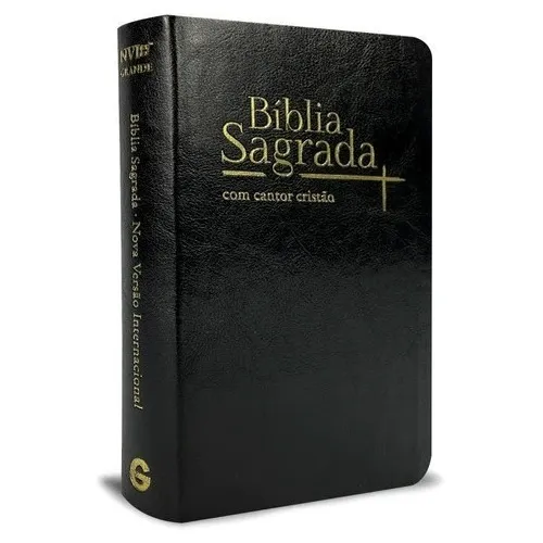 Bíblia Sagrada Nvi | Letra Grande Com Cantor Cristão | Preta