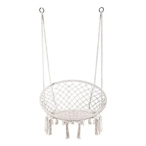 E Everking Hamaca Silla Colgante De Macrame Columpio Macrame White Silla Colgante