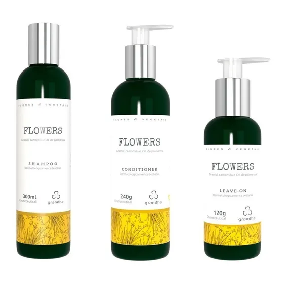 Grandha Flores E Vegetais Flowers Kit Completo C/ 3 Produtos