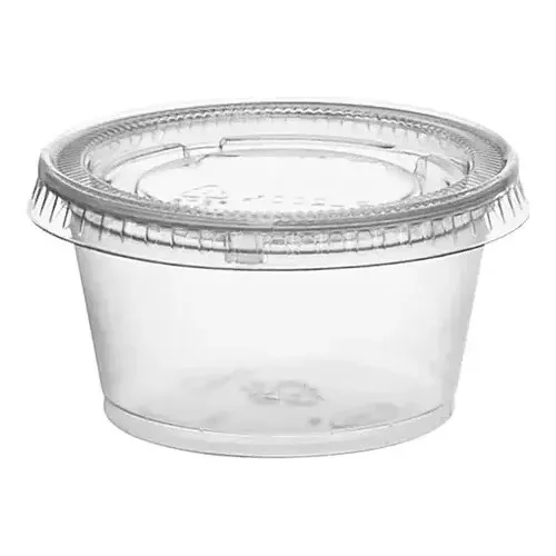 Envase Desechable Pocillo C/tapa 100 Unds Envases Plásticos 