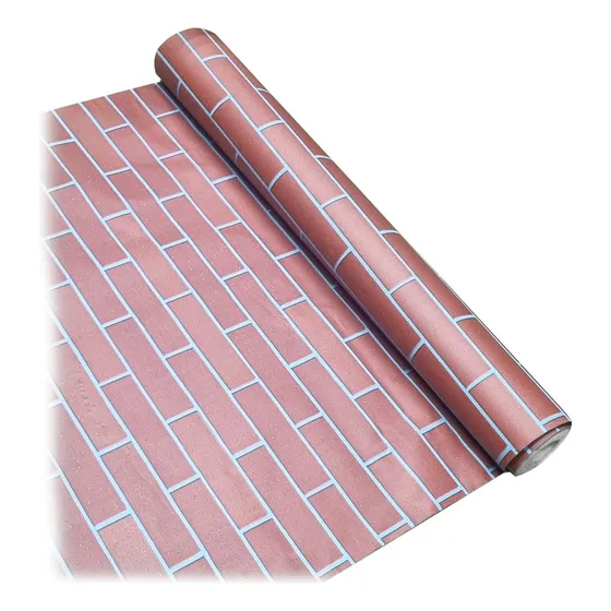 Papel Adhesivo Vinilo Ladrillo Gris Tapiz Pared 122x5mts Ax®