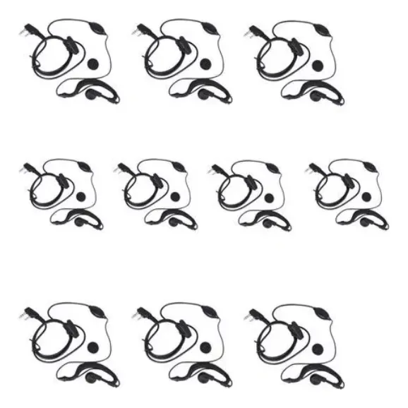 10 Uds 2 Pines Mano Libre Audifono Para Baofeng Uv-5r Bf888s