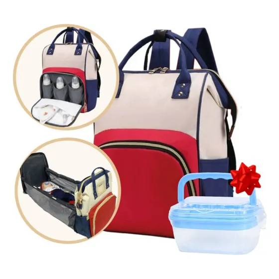 Pañalera Morral Tipo Cuna Con Cambiador 3 En 1 Impermeable