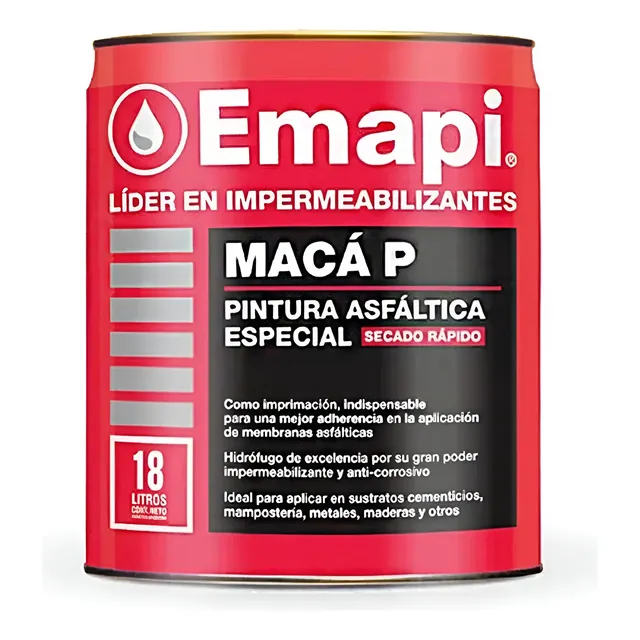 Pintura Asfáltica Especial 18l Secado Rápido Emapi Maca C
