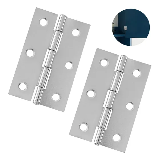 2 Bisagras Acero Inoxidable 7.5*5cm Con Rodamientos Premium
