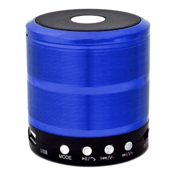 Caixinha De Som Bluetooth Portátil Mini Speaker Rádio FM - Sem Fio Marca Altomex Azul