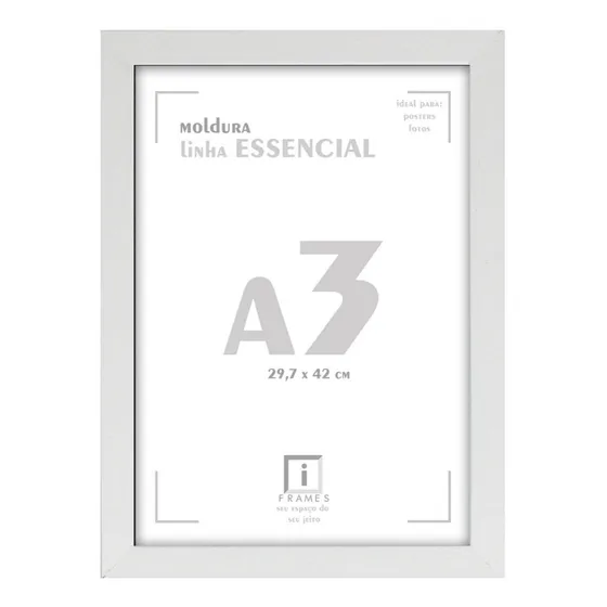 Moldura A3 (30x42) Poster C/ Vidro