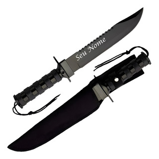Faca Tática Militar Sobrevivência Rambo Personalizada Laser Faca Tática Militar Sobrevivência Rambo Personalizada Laser