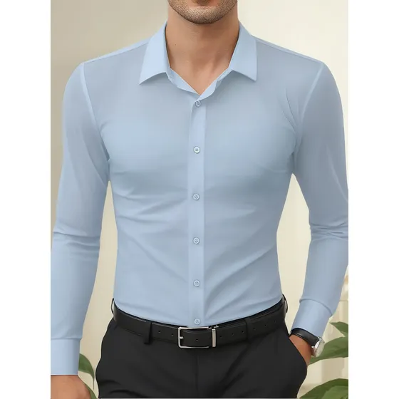 Camisa Seda Slim Fit Sin Bolsillo Entallada