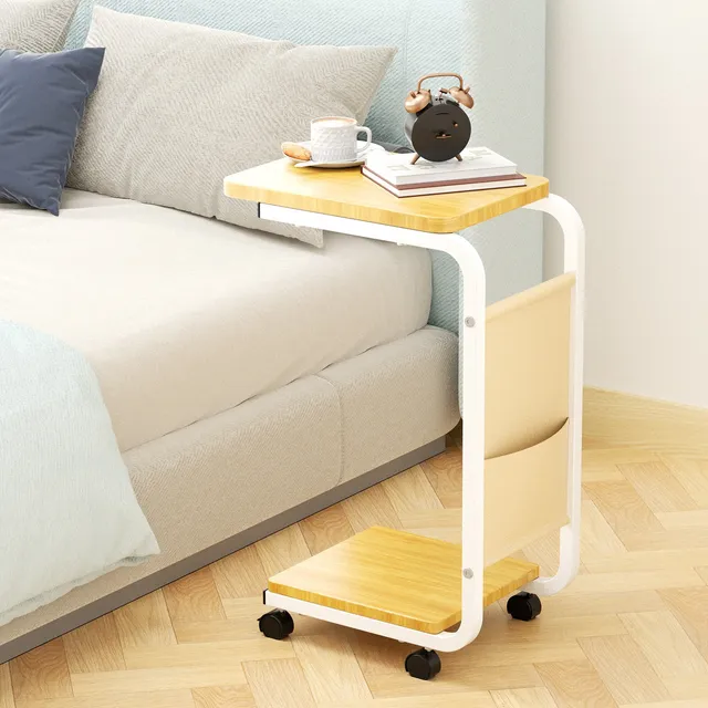 Mesa Auxiliar Móvil Multiusos De Madera