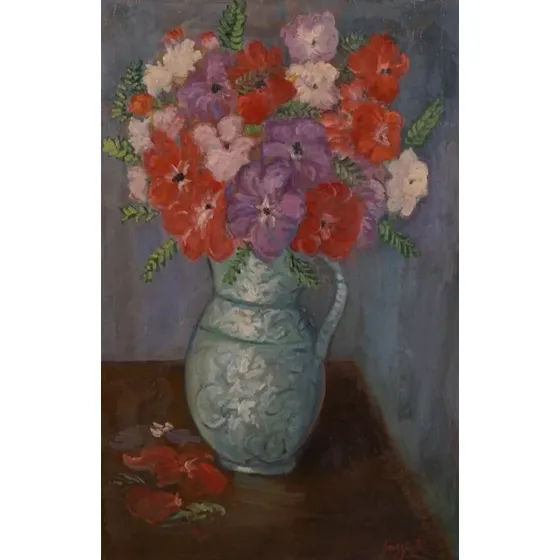 Juan Carlos Faggioli - Importante Oleo Original - Flores