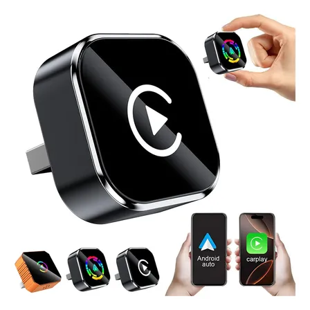 Adaptador Carplay /android Auto Wireless Sem Fio 2 Em 1 C