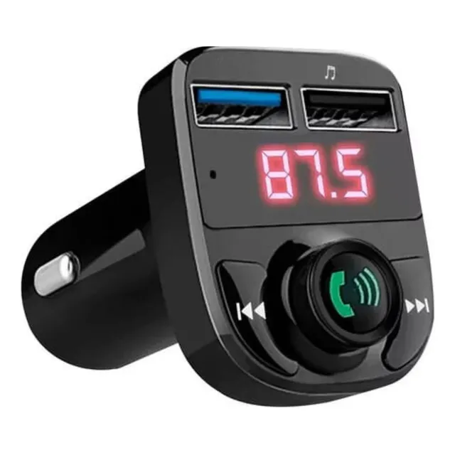 Adaptador Auto Bluetooth Transmisor Manos Libres Carga Mp3