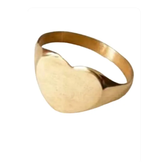 Anillo Sello Corazon Oro 18k 4 Gramos Rosa O Amarillo