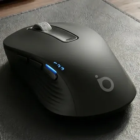 Mouse Gamer Sem Fio (Bluetooth + 2.4GHz + USB), Basike Óptico 5D Mouse Wireless Recarregável Com 168h Bateria, Ultra Light Ergonômico Mouse Compatível Windows/Mac/Linux