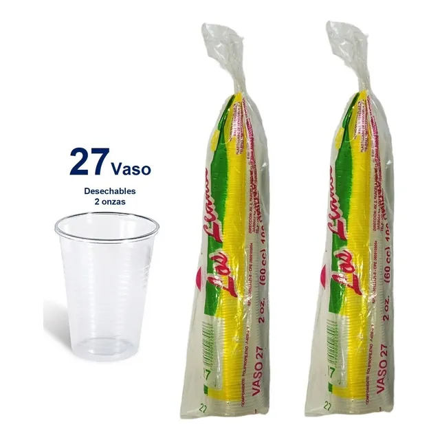 Vasos Desechables V-27 De 2 Onzas Paq 100-unid Precio (paqx2