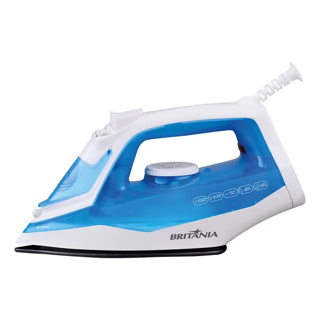 Ferro De Passar A Vapor Bfv202az Base Antiaderente Britânia Cor Azul 220V