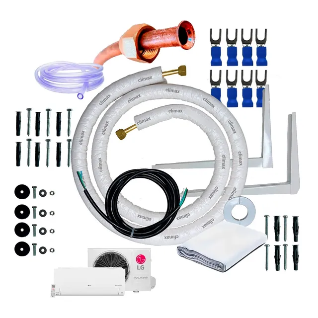 Kit Instalação Ar Split LG Dual Inverter Voice 12000 Btu 3m