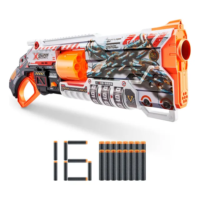 Pistola Xshot Skins Lock Lanza Dardos Con 16 Dardos - El Rey