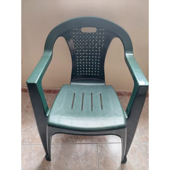 Silla Plastica Comedor Café Exteriores Gama Con Posa Brazo