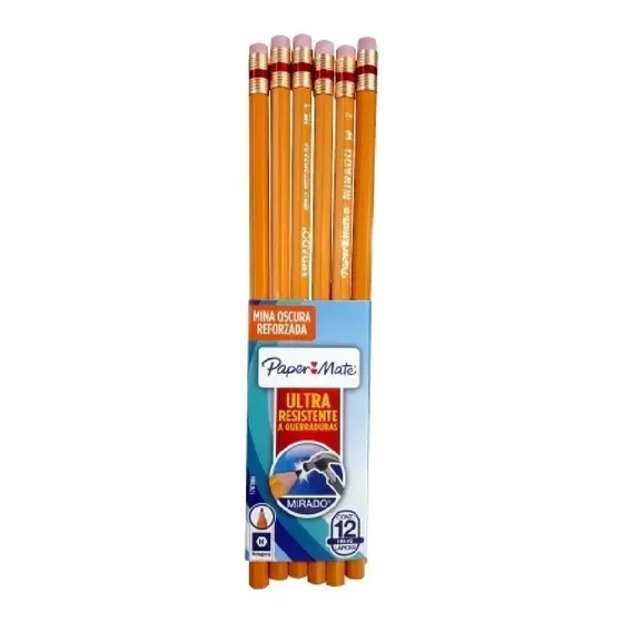 Paquete De 12 Lapices Paper Mate Mirado Ultra Resistente