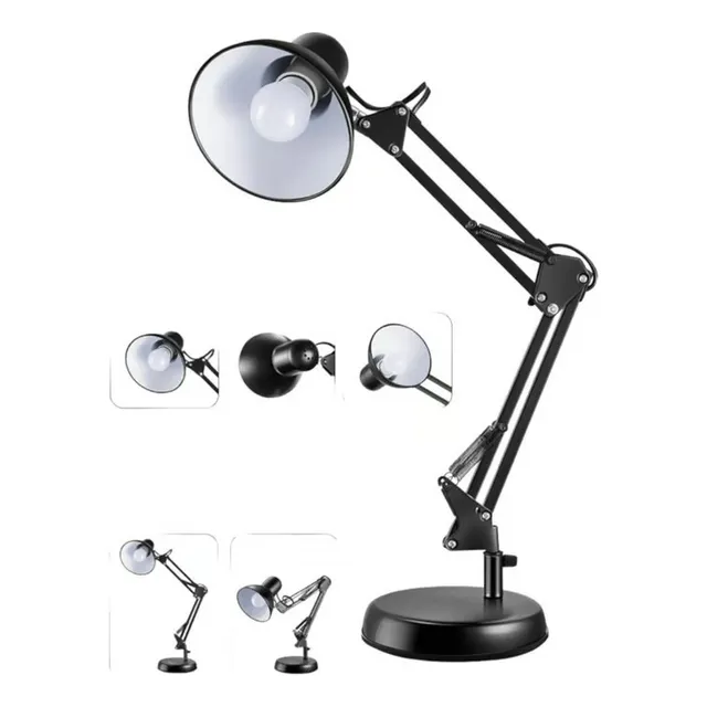 Lámpara Led Para Escritorio Con Brazo Ajustable Negro