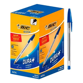 Caneta Bic Azul EsferogrĂĄfica Cristal 50 Unidades 1.0 Mm Cx Cor Do Exterior Transparente Caneta Bic Azul EsferogrĂĄfica Cristal 50 Unidades 1.0 Mm Cx Cor Do Exterior Transparente