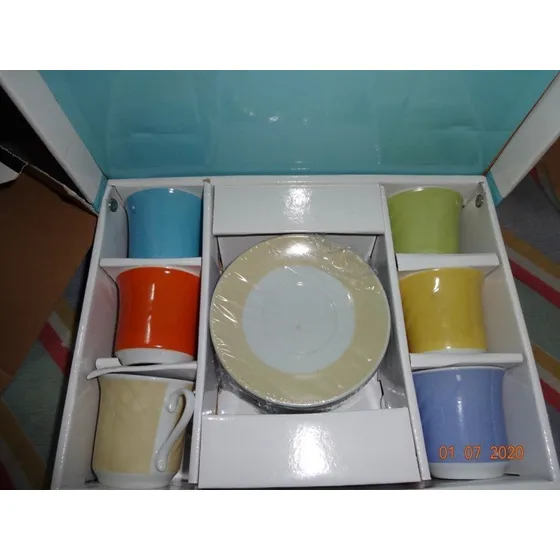 Juego De Tazas De Café Con Plato