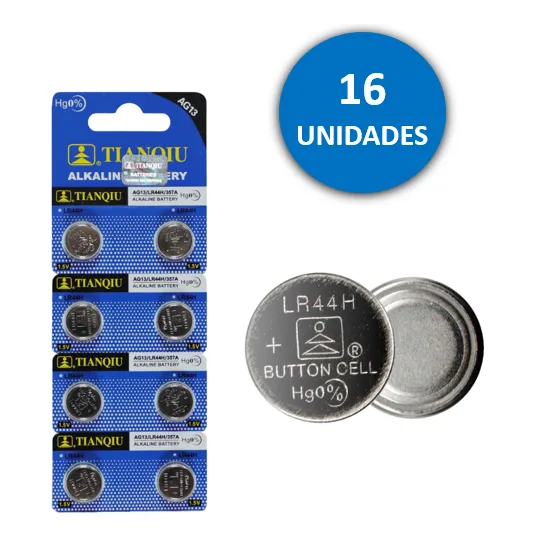 Batería Pila Ag13 Alcalina Lr44 G13 A76 Gp76a 357 Sr44w