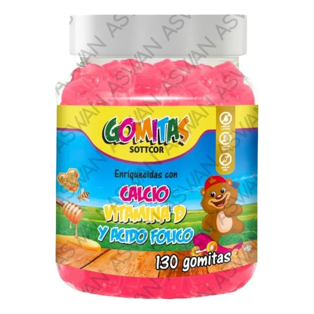 Gomitas De Calcio Para Niños 130 Unds Sottcor 100gr Chicle