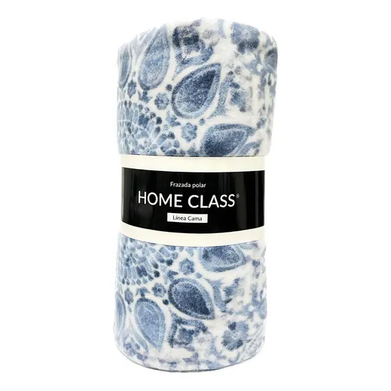 Frazada Home Class King Size Tela Polar 240x260cm Color Arab Azul