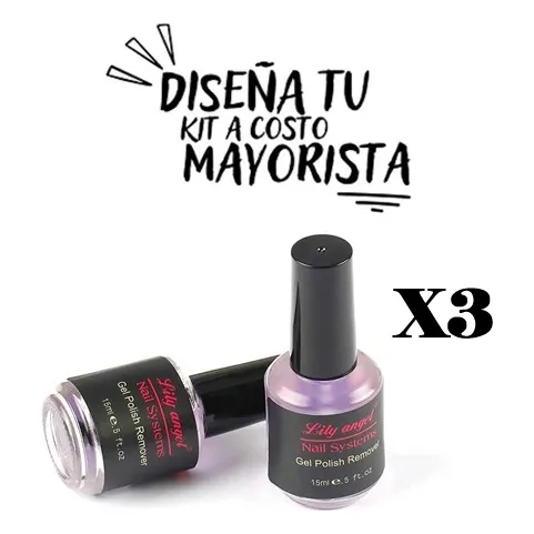 Removedor Pintura Uñas Gel Semipermanente Lily Angel