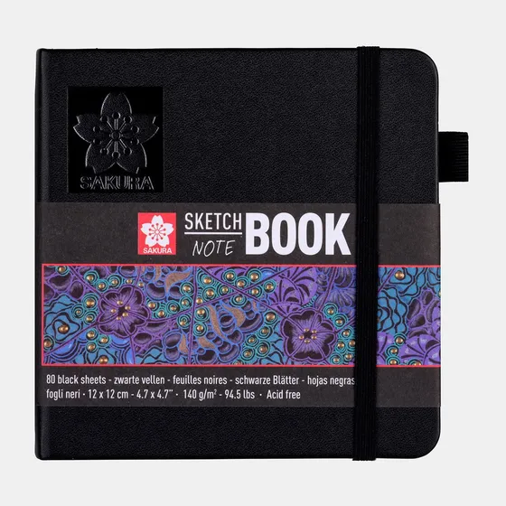 Sakura Sketch Book Note 80 hojas negra unidad x 1 12cm x 12cm