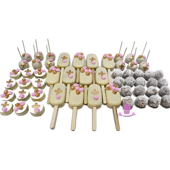 Mesa Dulce Comunion Icepops Oreos Cakepops Trufas - Bautismo