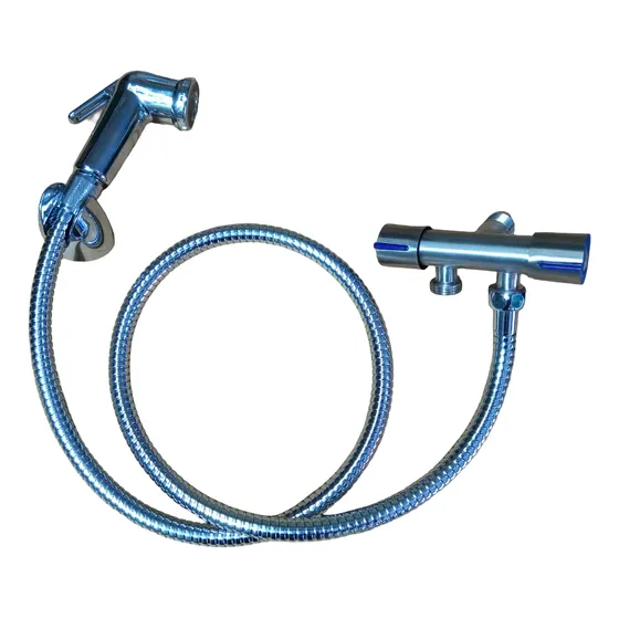 Kit Ducha Tipo Telefono Bidet Llave Arresto Doble Acero Inox