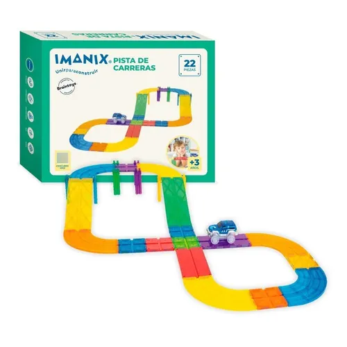 Juego Magnético Braintoys Imanix Pista De Carreras 22 Piezas