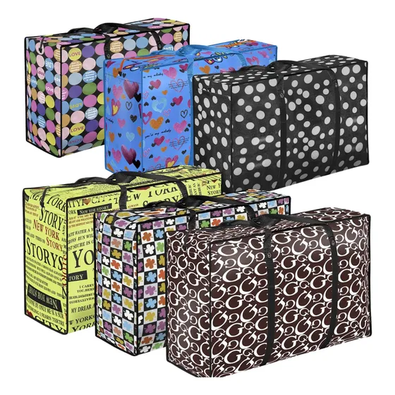 Kit 3 Sacola Bolsa Feira Grande Sacoleira Mudança 90x60x30