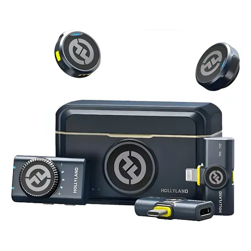 Microfone Hollyland Lark M2s Ultimate Combo Sem Fio cor preto