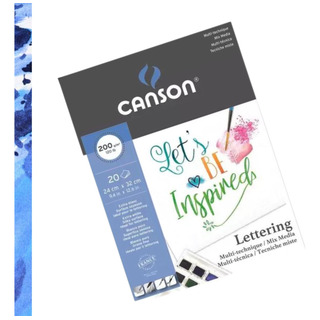 Bloco De Papel Canson Lettering Desenho 20 Folhas 200g Bloco De Papel Canson Lettering Desenho 20 Folhas 200g