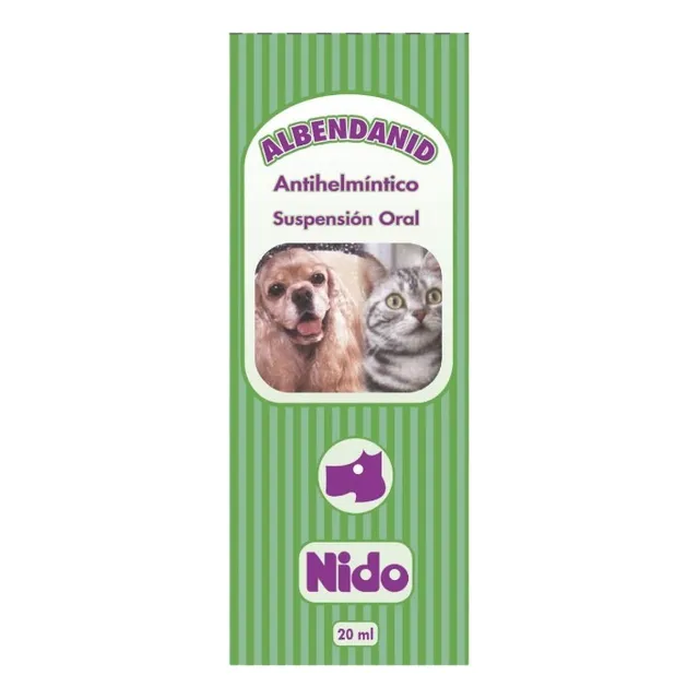 Nido Albendanid 20ml Albendazol Desparasitante Perros Y Gato