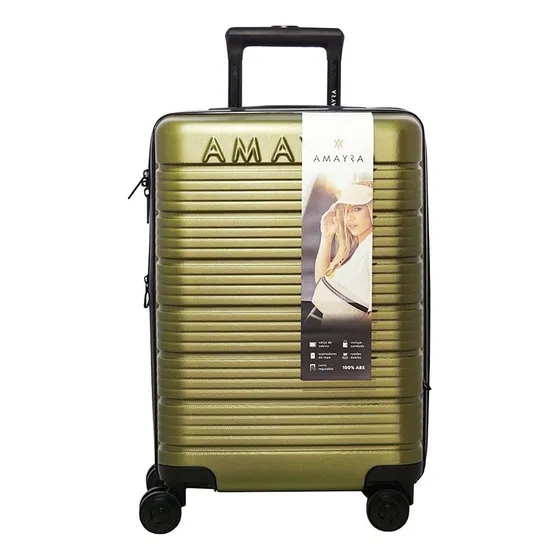 Valija Carrito Reforzada 20 Abs Amayra Color Verde Lisa